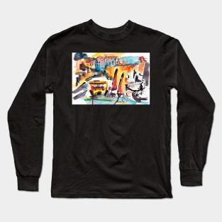 Abstract City Streets Long Sleeve T-Shirt